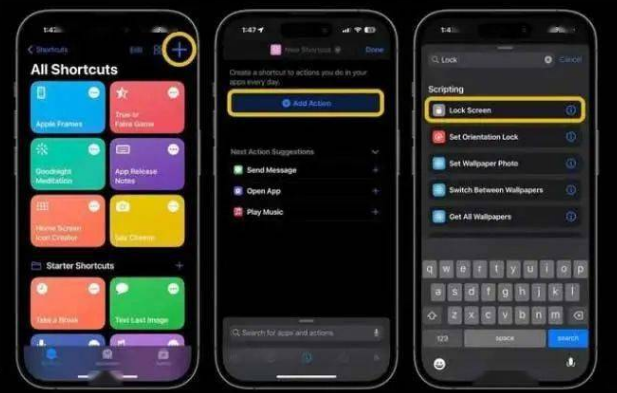 南安苹果14锁屏维修店分享iPhone14升级iOS16.4后如何创建锁屏快捷方式 